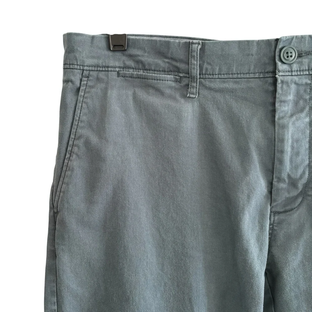 J. Crew 484 Slim Fit Chino Tech Pants Men's 33x30 Green Casual Preppy- See Desc
